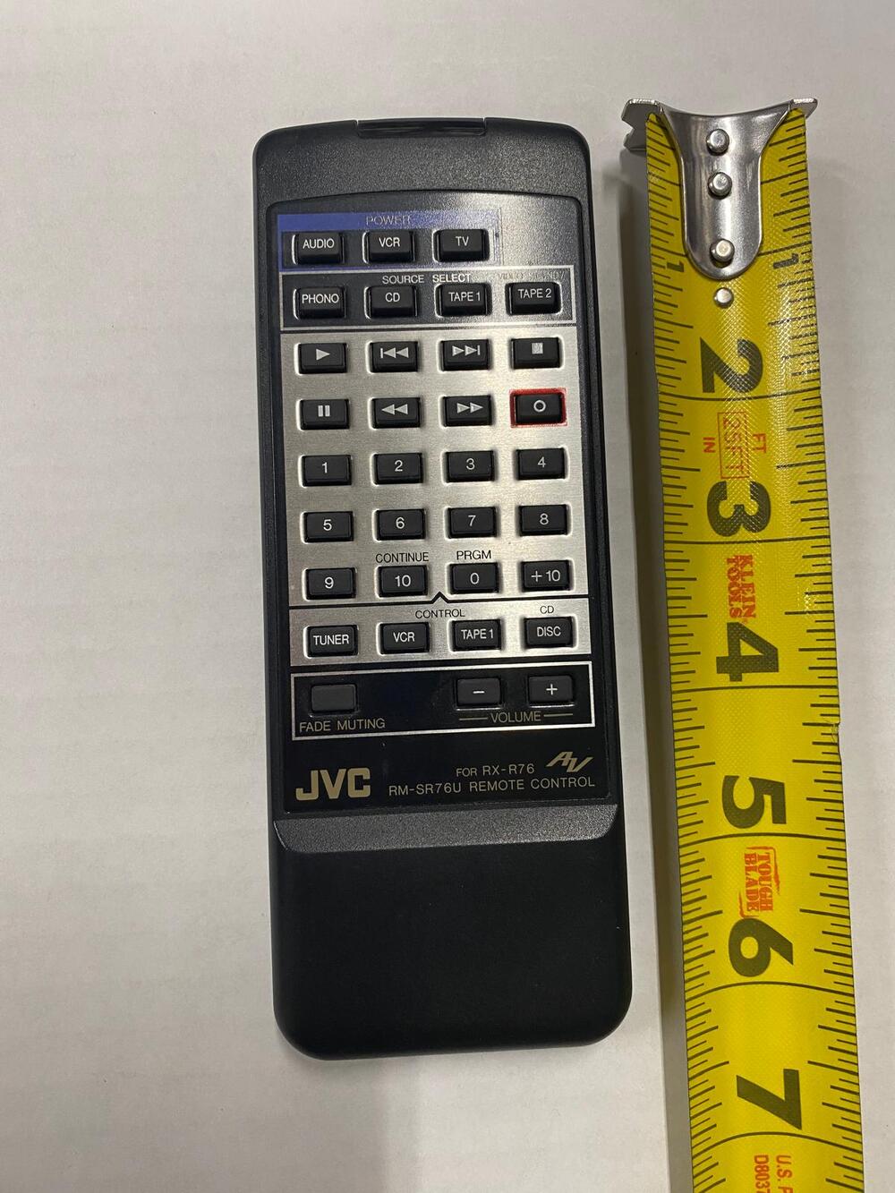 JVC RM SR76U Remote Control for RX R76 Receiver Pre Owned